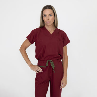 Blackwell Scrub Top Burgundy