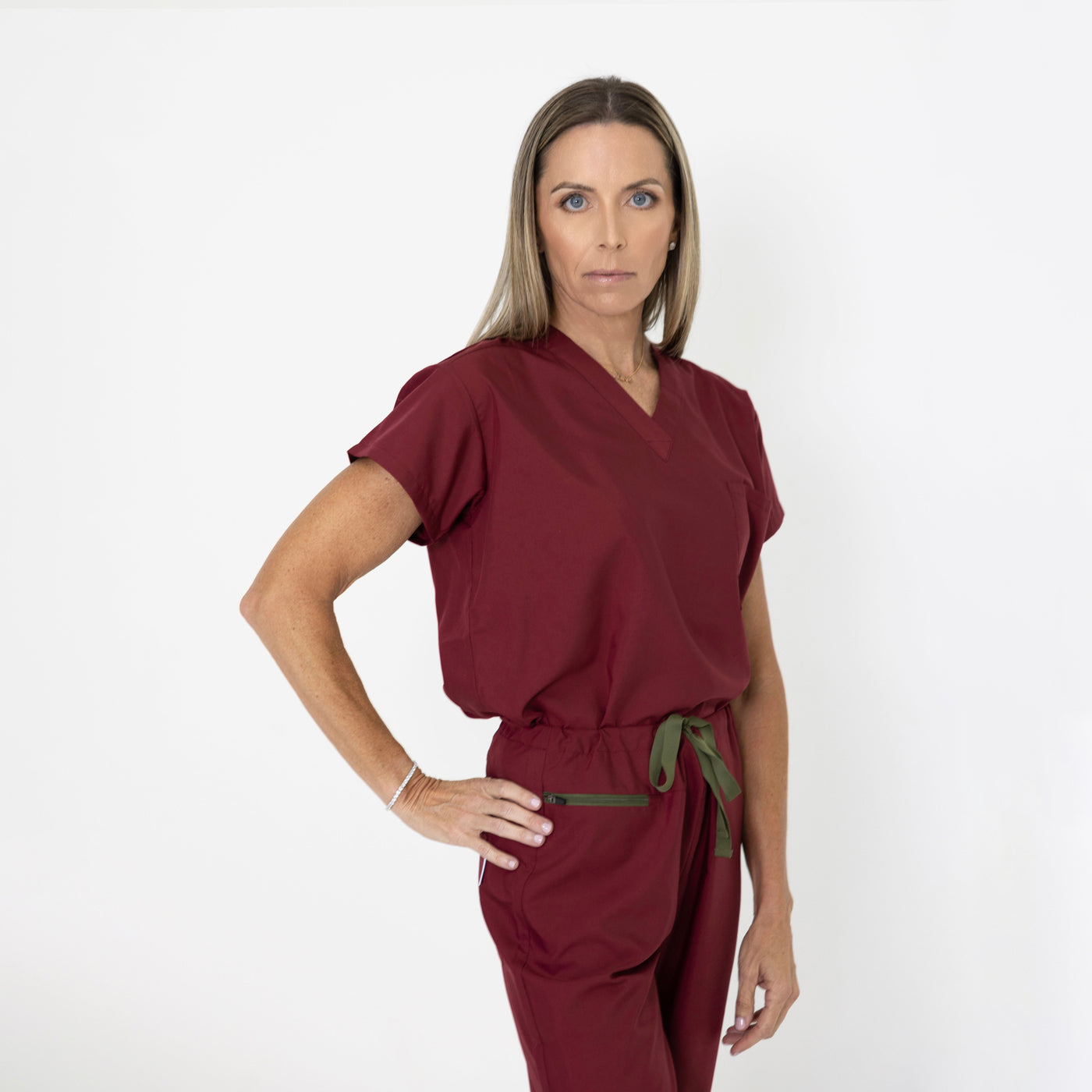 Blackwell Scrub Top Burgundy