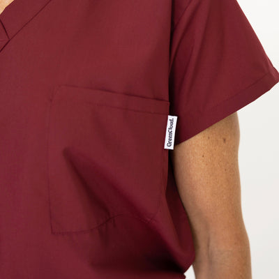 Blackwell Scrub Top Burgundy